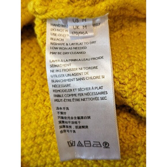 Free People Beach Playing Hard To Get Cropped Halter Sweater Women M Yellow Knit - Picture 9 of 9